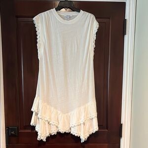 NWOT 10 Crosby Derek Lam Off White Sleeveless Dress Size Small